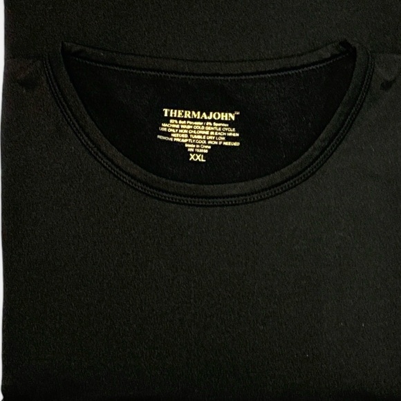 THERMAJOHN Black Crew Thermal Top - Picture 6 of 6